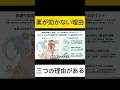 薬が効かない時の3つの理由