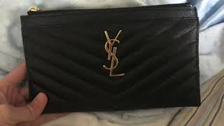 YSL LARGE MONOGRAM BILL POUCH UNBOXING 