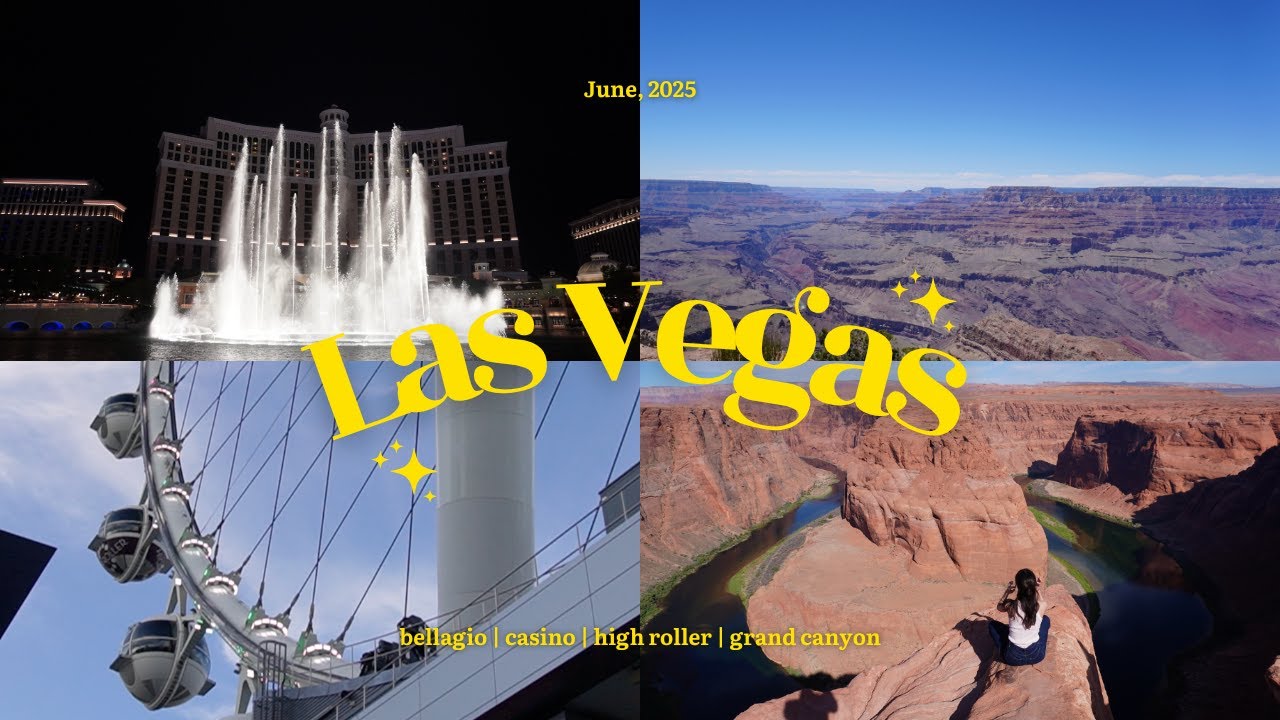 (vlog)ラスベガス🎰⛰️|bellagio, casino, high roller, grand canyon, antelope canyon|Las Vegas, グランドキャニオン