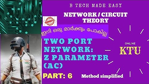 Z Parameters( AC): Two port Network 💯 sure topic: Network /Circuit Theory  by Dinu A G