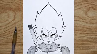 How to Draw Vegeta | Dragon Ball Z | Easy Step-by-Step Pencil Drawing