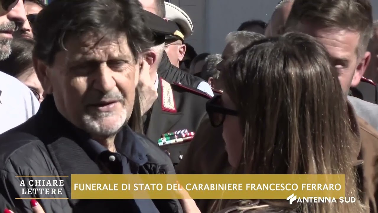 A CHIARE LETTERE   FUNERALI DI STATO CARABINIERE FRANCESCO FERRARO DEL 16 APRILE 2024