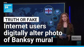 Viral image of Banksy mural featuring English flag is digitally altered • FRANCE 24 English