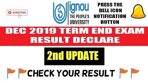 DEC 2019 EXAM RESULT 2ND UPDATE||IGNOU RESULT 2ND UPDATE||IGNOU RESULT 2019