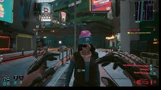 Cyberpunk 2077 Punching a Civilian into another dimension