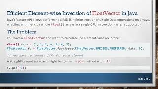 How to Efficiently Invert a FloatVector Using Java Vector API