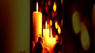 Flickering Candles Burning  Autumn Sleep U0026 Reading Ambience U0026 Relaxing Piano 