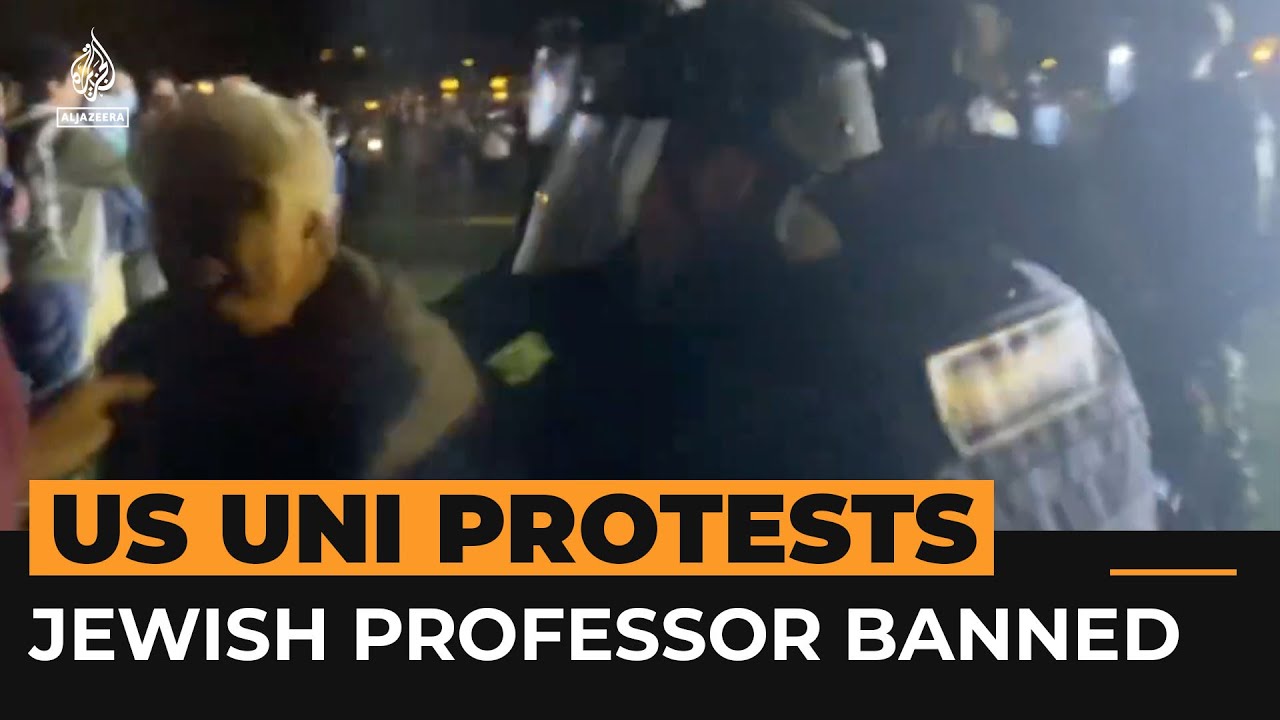 Jewish professor banned from US campus after arrest | AJ #shorts