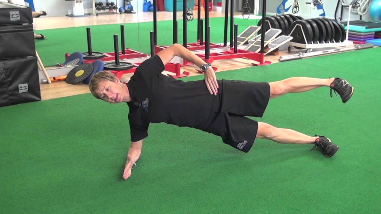 Hockey Training Exercise Side Plank w Leg Lift YouTube