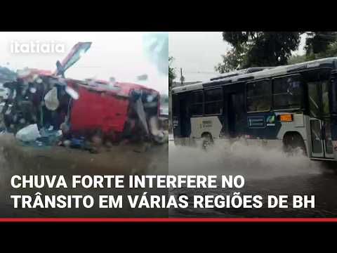 TEMPORAL EM BH: CHUVA REPENTINA PROVOCA ALAGAMENTOS E TRÁFEGO LENTO NA CAPITAL