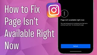 How To Fix Page Isnt Available Right Now On Instagram