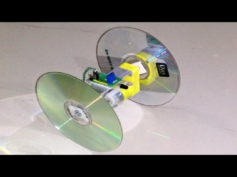 How To Make A Robot Toy Using Proximity Sensor And Old CD  - DIY Robot