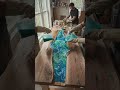 Multi-Panel Tropical Lagoon Table Transformation 🏝️✨#shorts #satisfying #diy #art