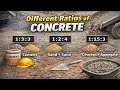 Different GRADES & RATIOS of Cement Concrete