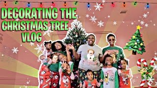 DECORATING CHRISTMAS TREE  VLOGMAS #2 NEW INTRO !!!