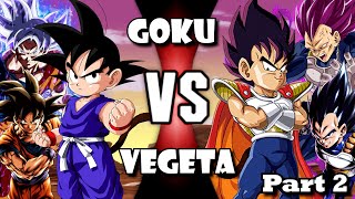 Every GOKU VS Every VEGETA! Part 2 | DB Devolution