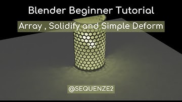 Blender Beginner Tutorial - Array , Solidify and Simple Deform