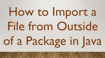 How to Import a File from Outside of a Package in Java