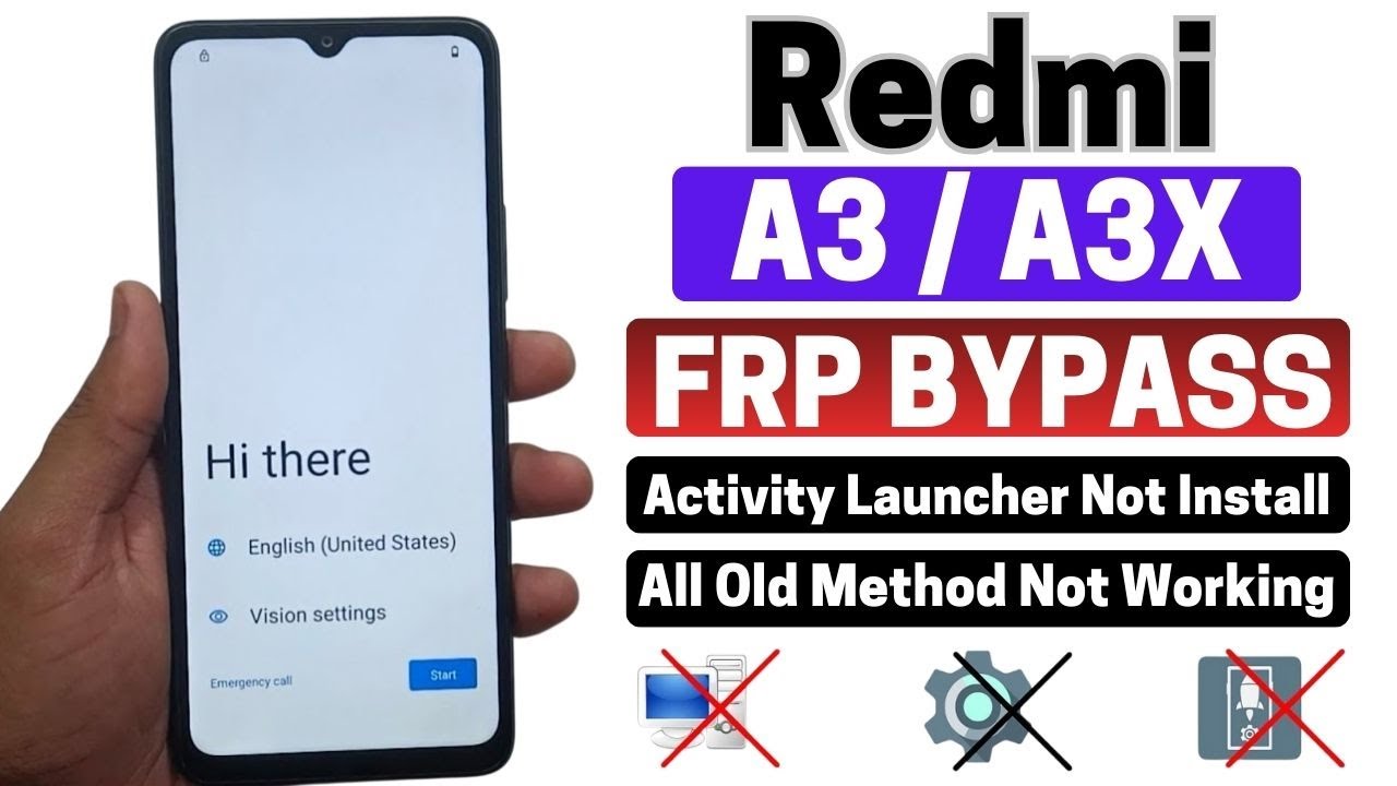 Redmi A3,A3X FRP BYPASS Without PC | Android 14.15 / Activity Launcher Not Working - New Method 2026