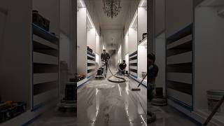 Wait for the Reflection… This Floor is INSANE ✨ #epoxyfloor #floortransformation