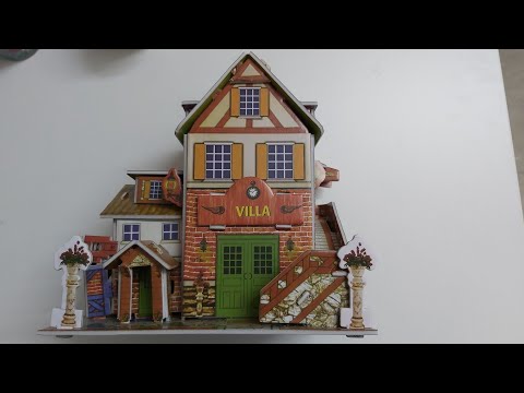 لعبة تركيب وبناء بازل مجسم بيت فيلا ثلاثي الابعاد من الكرتون