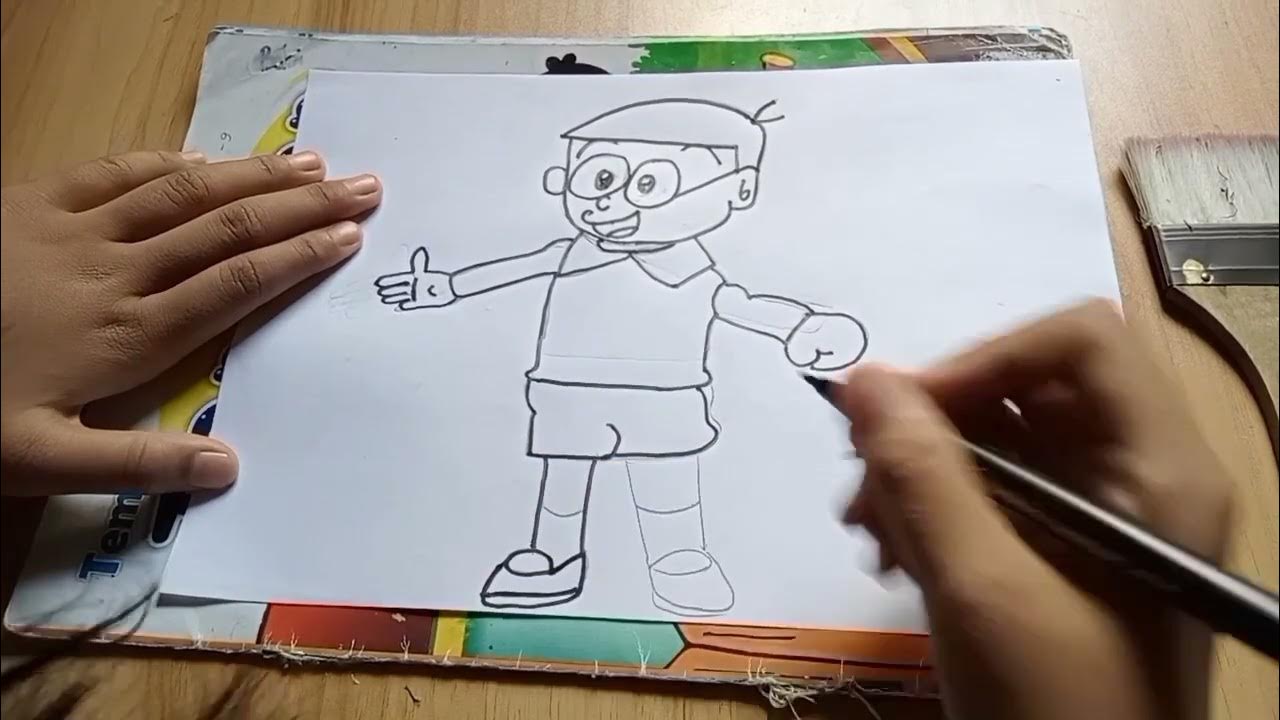 Belajar menggambar Nobita - YouTube