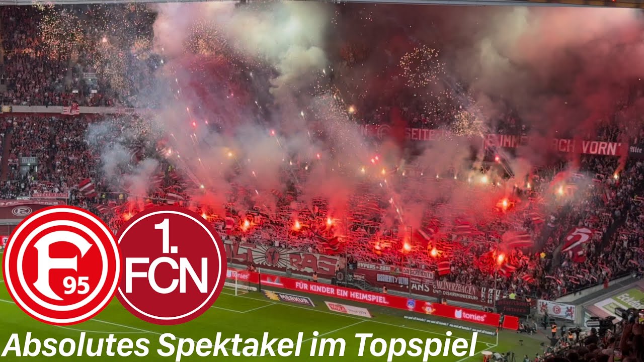 Fortuna Düsseldorf - 1.FC Nürnberg | Wahnsinns PYROSHOWS, Choreo & 6 Tore Spektakel im Topspiel