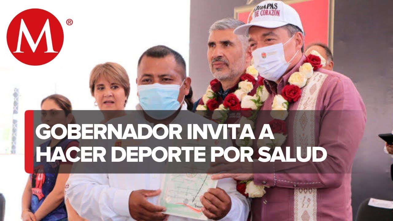 Rutilio Escandón, Gobernador de Chiapas, inaugura unidad deportiva en ...