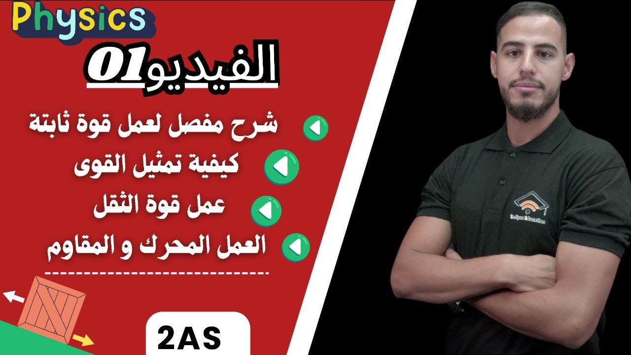 ✅شرح مفصل لعمل قوة ثابتة+كيفية تمثيل القوى+العمل المحرك و العمل المقاوم+عمل قوة الثقل #2m_2mt_2as