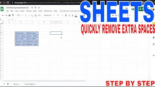 ✅  How To Remove Extra Spaces Quickly In Google Sheets 🔴
