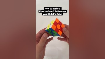 How to make a checkerboard pattern on your Rubik’s Cube #cubing #rubiks #checkerboard #shorts