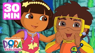 Dora \u0026 Diego's Rescue Adventures! 🧜‍♀️ 30 Minutes | Dora the Explorer