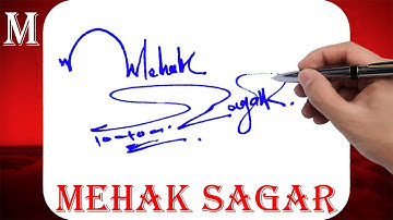 Mehak Sagar Name Signature Style - M Signature Style - Signature Style of My Name Mehak Sagar