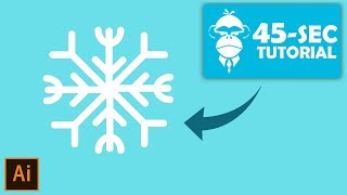 Flat Design Snowflake - Illustrator Tutorial