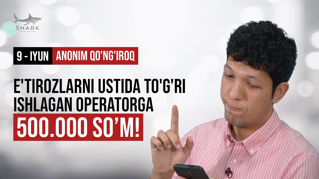 500,000 so'm agar siz e'tirozlarim ustida to'g'ri ishlasaniz!)