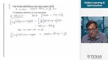2.4 Equivalence of Convex Function Definitions