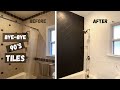 Painting Wall TILES in Bathroom || Extreme Makeover on a Budget!