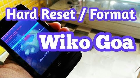 Hard Reset Wiko Goa Black