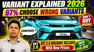 2026 Tata Nexon CNG Variants Explained GST 2.0 Price included, Pure, Smart#car #automobile #trending
