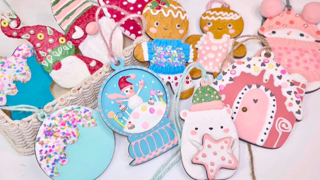 ПРОСТЫЕ НОВОГОДНИЕ УКРАШЕНИЯ СВОИМИ РОДАМИ! 3D-краска и лазерная резка 🎄☃️❄️