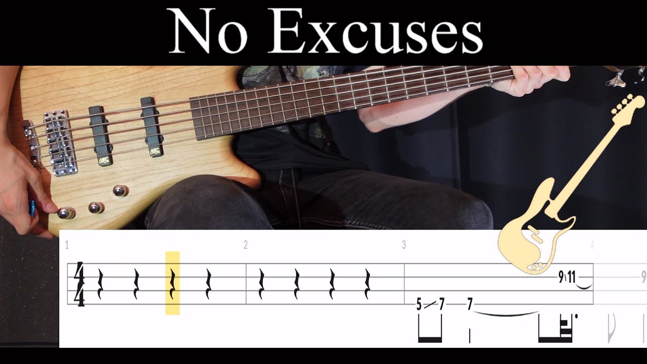 No Excuses (Alice in Chains) (BASS ONLY) Bass Cover (With Tabs) YouTube