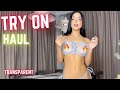 See through try on haul  transparent lingerie 4k shein