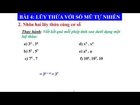 Toán 6 - Tuần 2 - Lũy thừa của một số tự nhiên