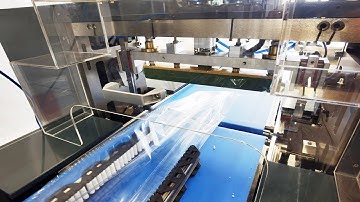 Down film flow packing machine soap pillow pack tested for South African customer