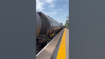 Class 66 ‘66007’ DB Hauling Takers Wagons Past Willington Railway Station #train #trains #railway