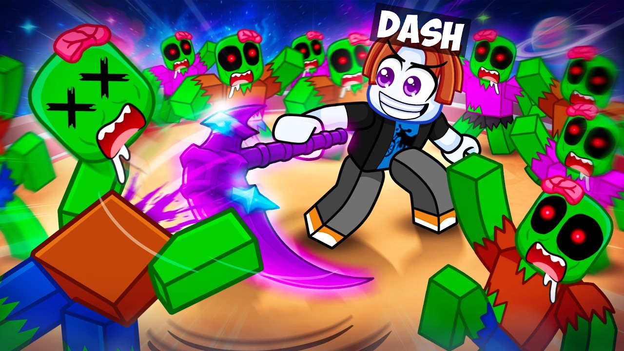 I Pretended to be a Noob Then Used 0.1% GALACTIC SCYTHE in Zombie Arena!