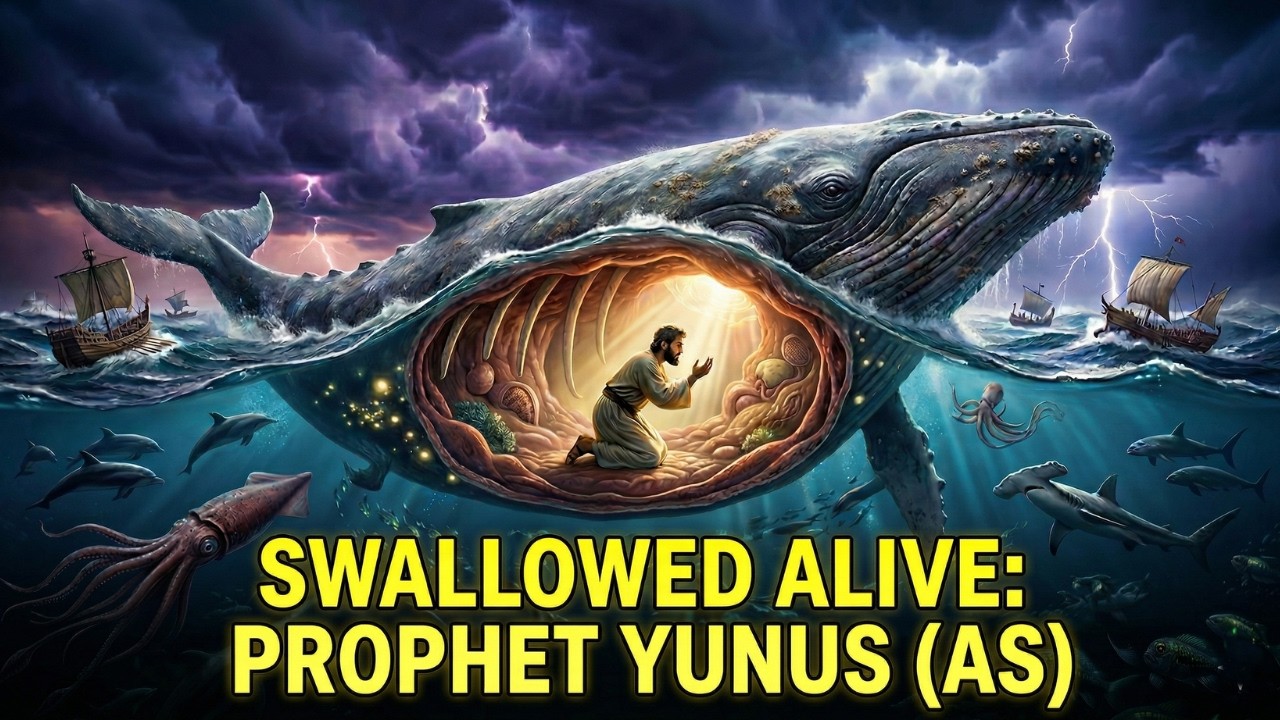 Swallowed Alive: Prophet Yunus (AS) in the Whale's Belly! | AI Movie