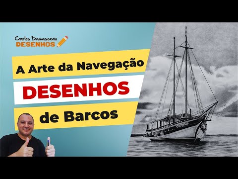 Desenhos Realistas: Barcos de Porto Seguro por Carlos Damasceno