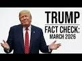 Trump Fact Check: March 2026