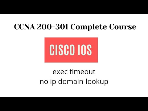 exec timeout | no ip domain-lookup | syslog in Packet Tracer